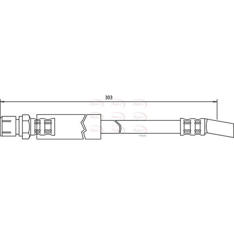 Apec Brake Hydraulic Hose Line Front HOS3356