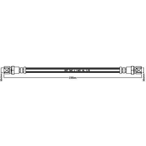 Abtex Brake Hydraulic Hose Line Right ABH1003