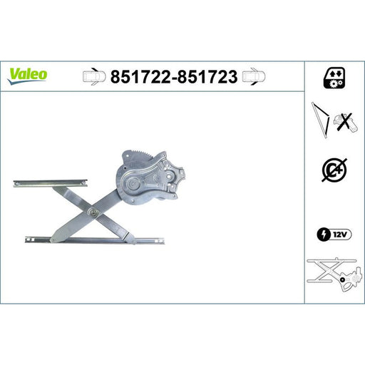 Valeo Electric Window Regulator Lifter 851722