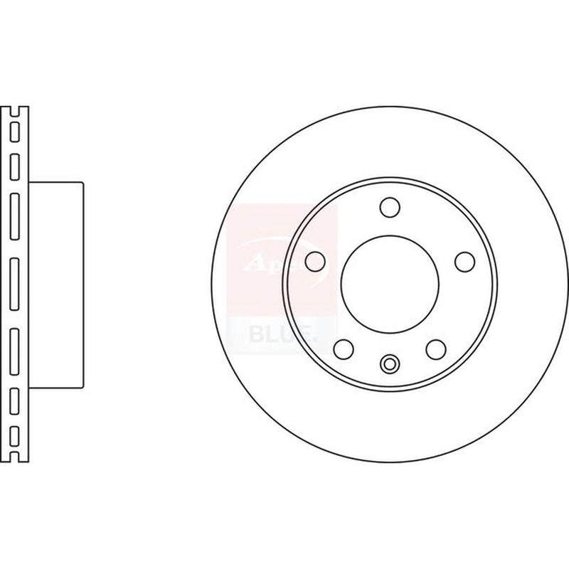 Apec 2 x Vented Front Brake Discs SDK6052-x2