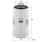 MANN-FILTER Automatic Transmission Hydraulic Filter W 951/5