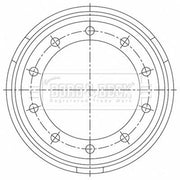 Borg & Beck Brake Drum Assembly Rear BBR32540