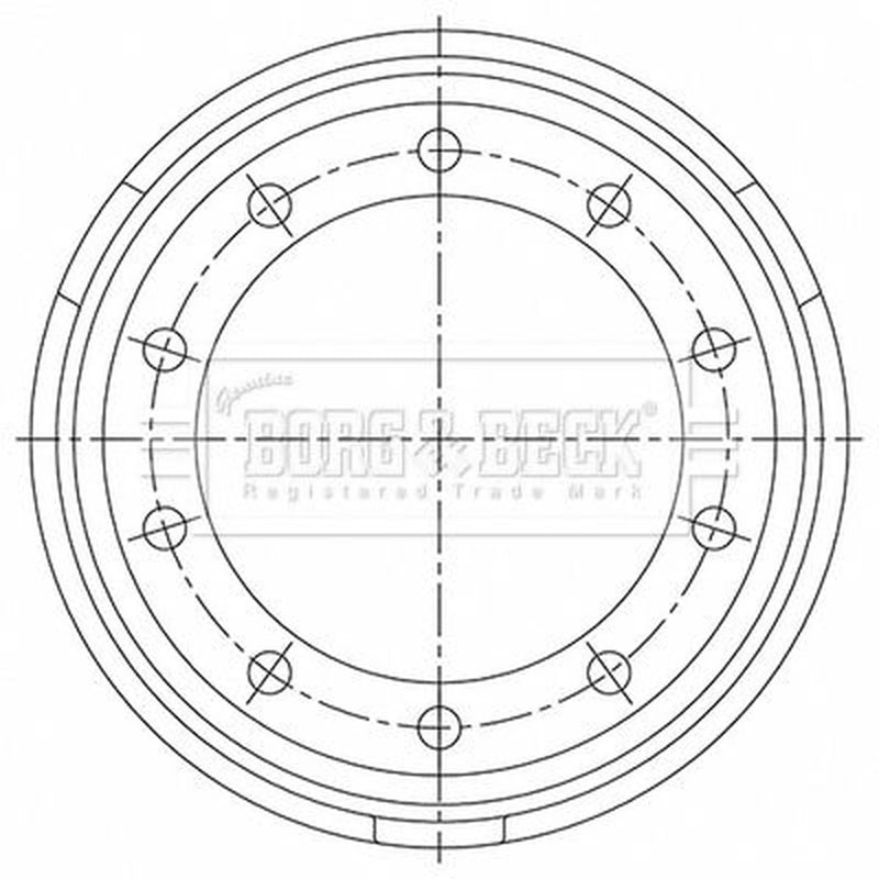 Borg & Beck Brake Drum Assembly Rear BBR32540