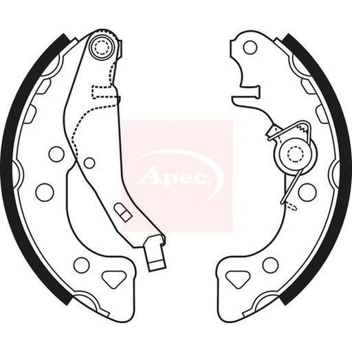 Apec Brake Shoe Set Axle Kit SHU663