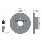 Textar 2 x Vented Front Brake Discs 92153400-x2