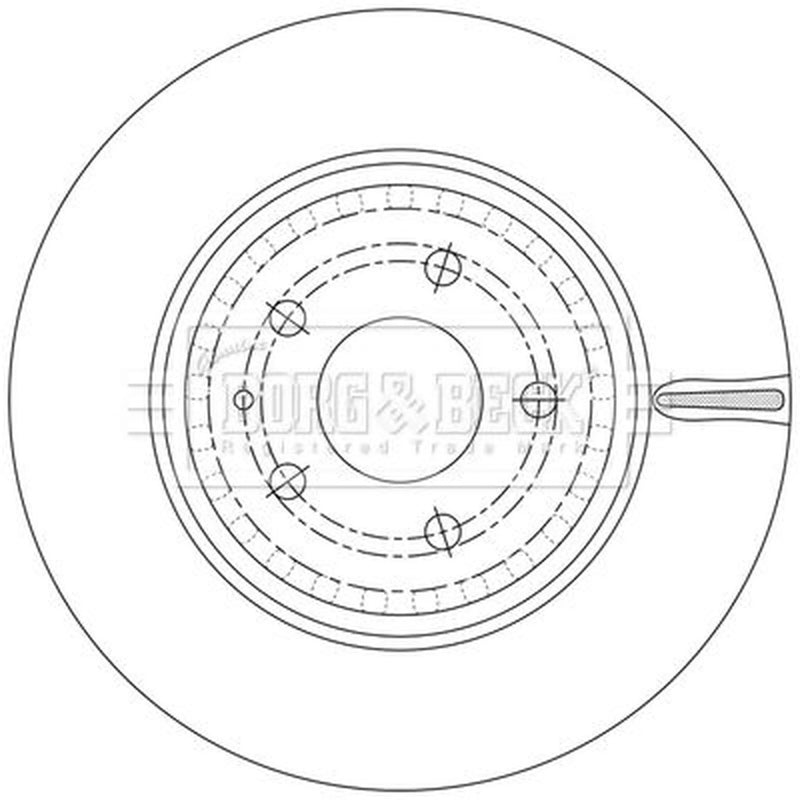Borg & Beck 2 x Vented Front Brake Discs BBD6228S-x2