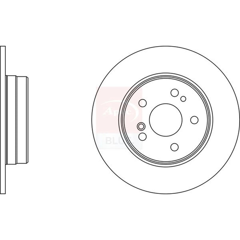 Apec 2 x Solid Rear Brake Discs SDK6231-x2
