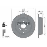 Textar 2 x Solid Rear Brake Discs 92162503-x2