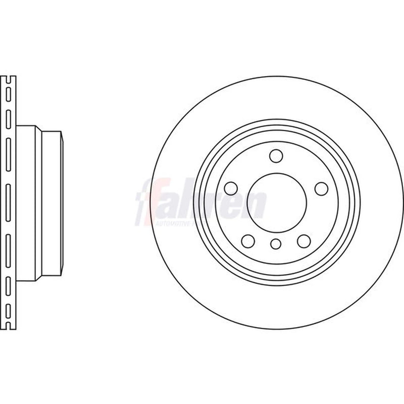 Fahren Rear Brake Vented Discs & Pads fits BMW X6 2008-2014
