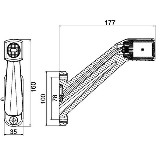 Hella Lamp Po S Sml Rh Md12/24 2XS 2XS Lateral Mounting 2XS 011 744-181 1201630