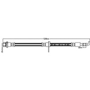 Abtex Brake Hydraulic Hose Line Front Left ABH1147L