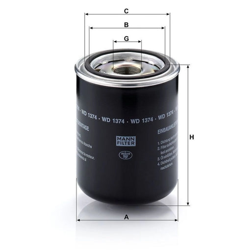 MANN-FILTER Automatic Transmission Hydraulic Filter WD 1374