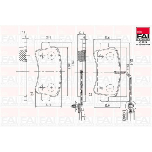 FAI Rear Brake Pad Set BP125