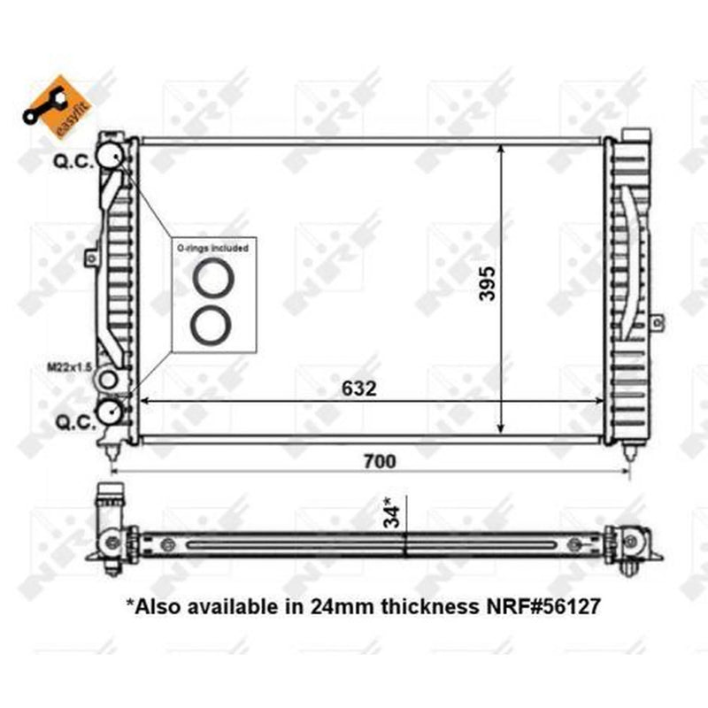 NRF Engine Radiator 509504