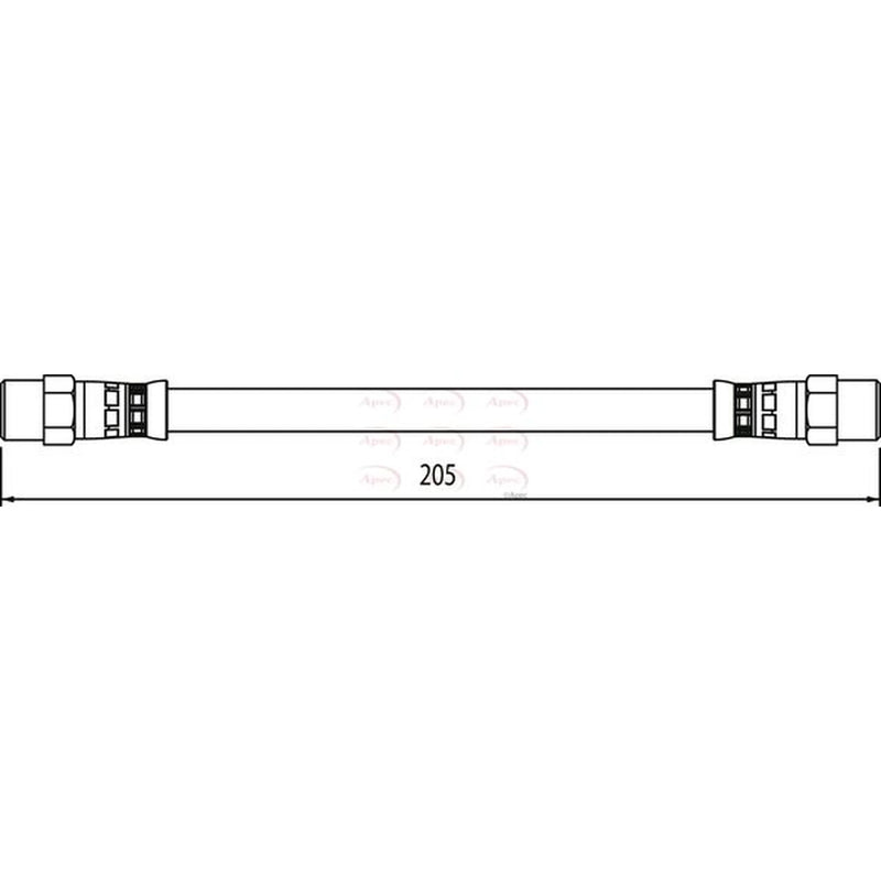 Apec Brake Hydraulic Hose Line Rear HOS4107