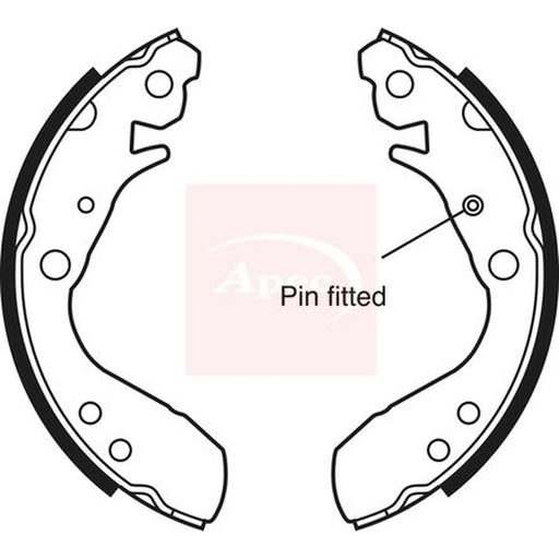 Apec Brake Shoe Set Axle Kit SHU692