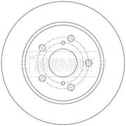 Borg & Beck 2 x Solid Rear Brake Discs BBD5585-x2