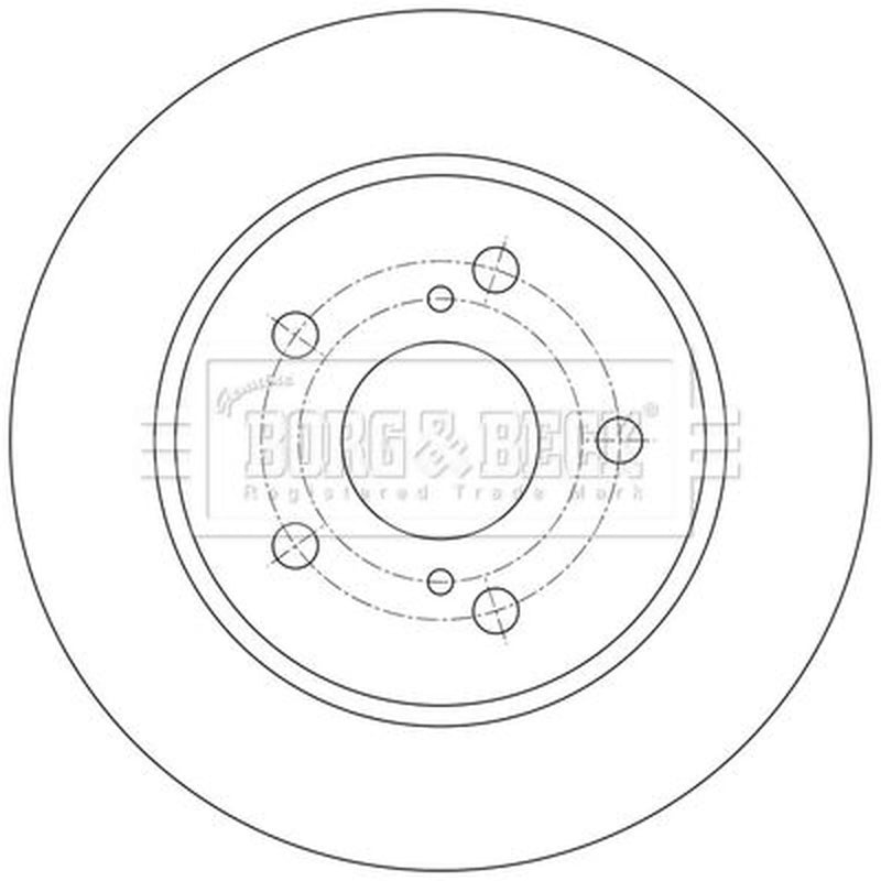 Borg & Beck 2 x Solid Rear Brake Discs BBD5585-x2