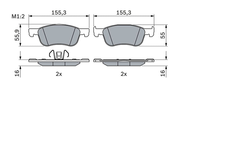 Bosch Brake Pad Set x x 0986424867