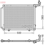Denso Air Conditioning Condenser fits Ford Ecosport 2013 on 1.0