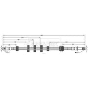 Borg & Beck Brake Hydraulic Hose Line Front Right BBH7572