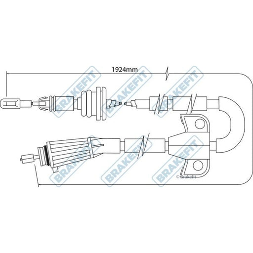Apec Handbrake Cable Right Rear BBC3507