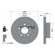 Textar 2 x Vented Front Brake Discs 92275105-x2