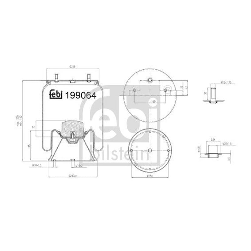 Febi Air Suspension Bellow 199064