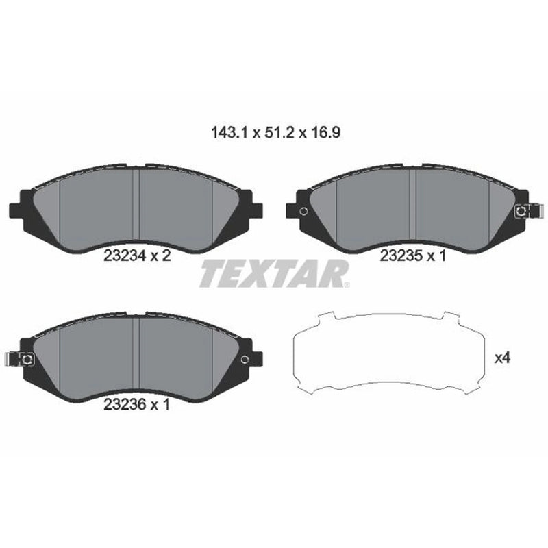 Textar Front Brake Pad Set 2323401