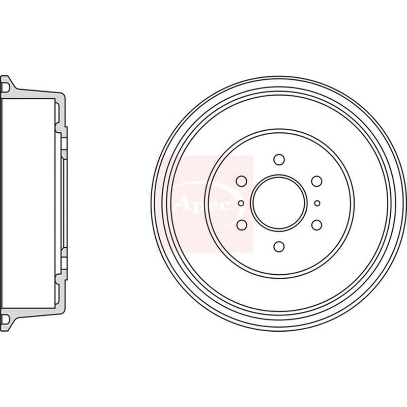 Apec Brake Drum Assembly Rear DRM9995