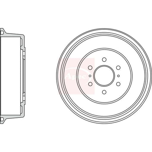 Apec Brake Drum Assembly Rear DRM9995