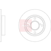 Apec 2 x Solid Rear Brake Discs DSK3828-x2