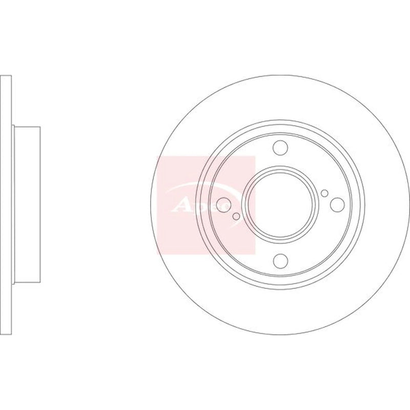 Apec 2 x Solid Rear Brake Discs DSK3828-x2