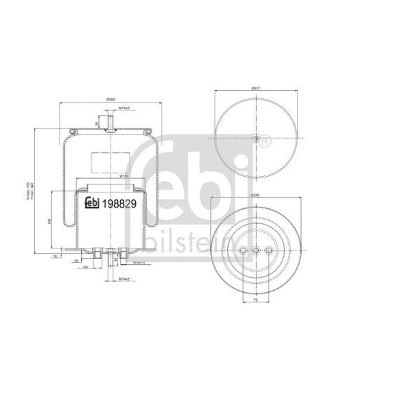 Febi Air Suspension Bellow Rear 198829