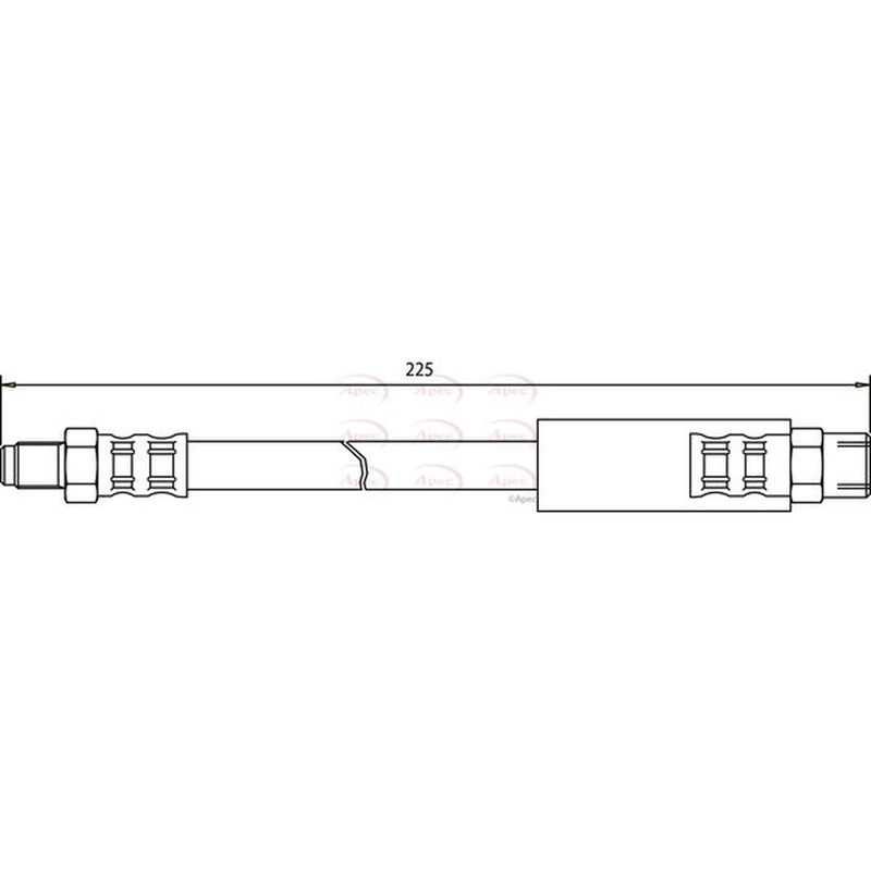 Apec Brake Hydraulic Hose Line Rear HOS3370