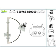 Valeo Electric Window Regulator Lifter Right Front 850769