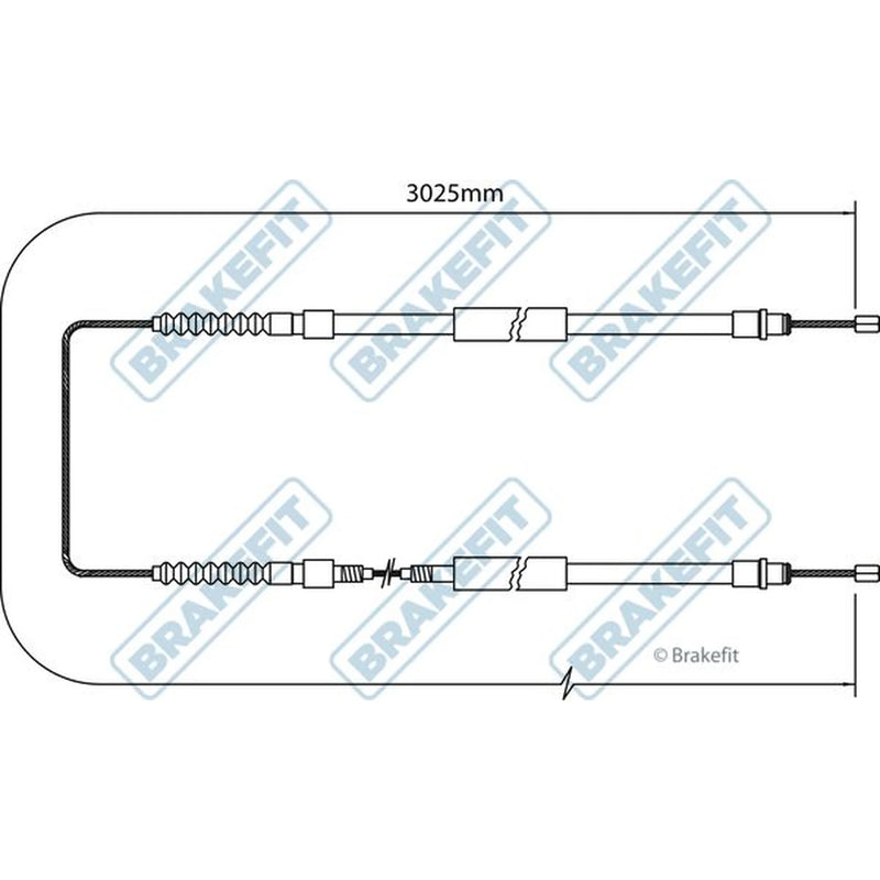 Apec Handbrake Cable Right Rear BBC3067