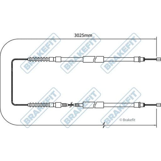 Apec Handbrake Cable Right Rear BBC3067