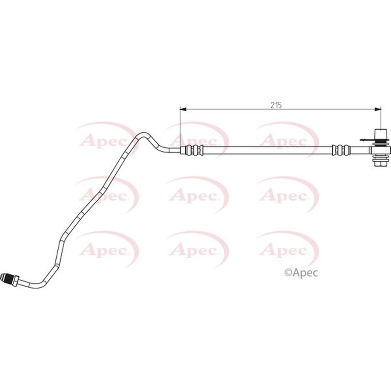 Apec Brake Hydraulic Hose Line outer HOS3881