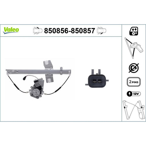 Valeo Electric Window Regulator Lifter Left Front 850856