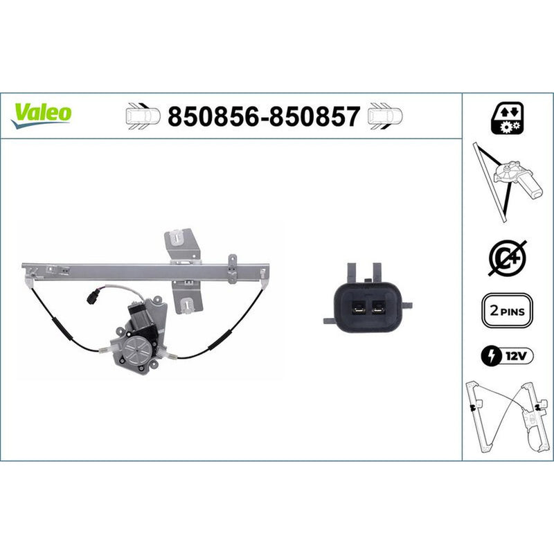 Valeo Electric Window Regulator Lifter Right Front 850857