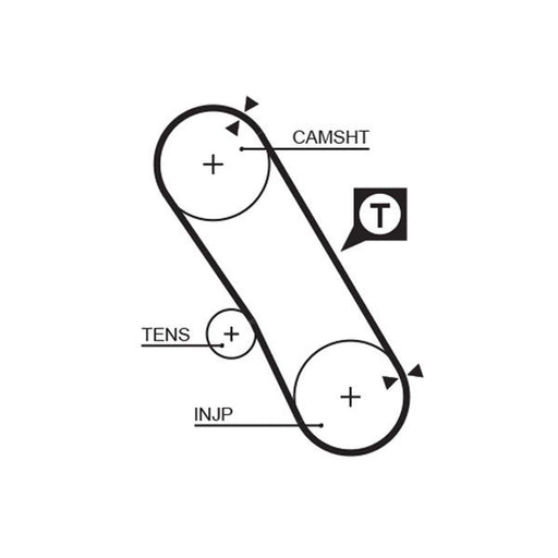 Gates Timing Belt Cambelt 76 Teeth 5061XS