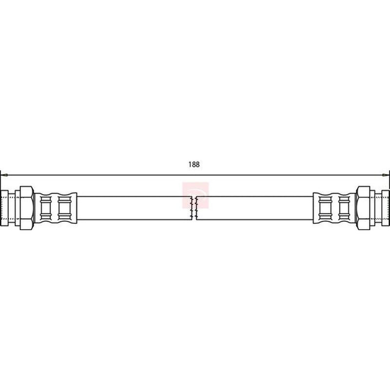 Apec Brake Hydraulic Hose Line inner HOS3698