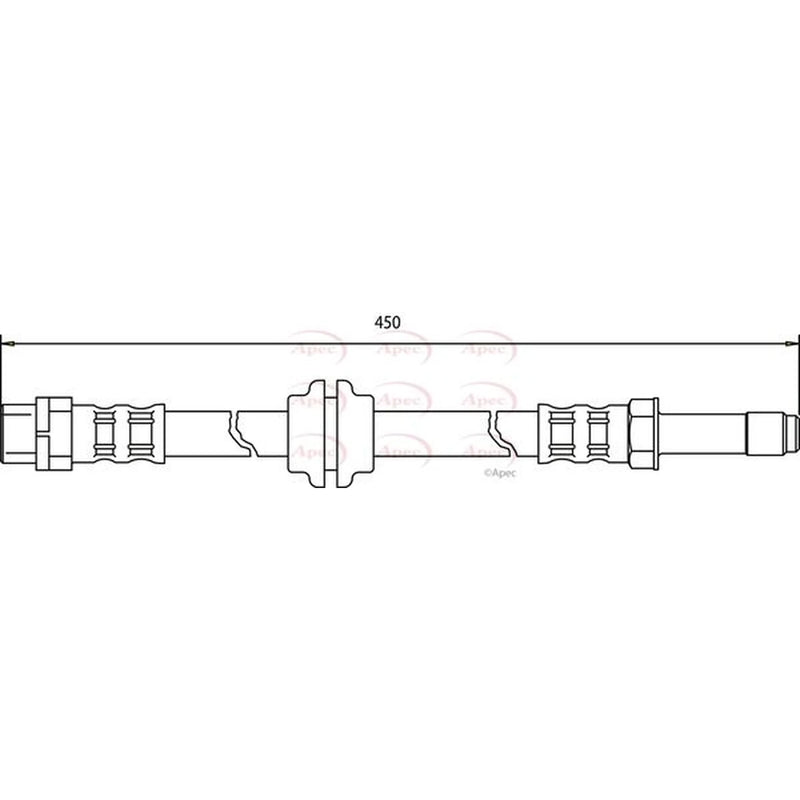 Apec Brake Hydraulic Hose Line Front HOS3095