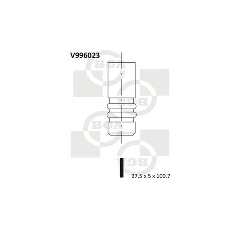 BGA Engine Exhaust Valve 27mm Head V996023