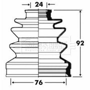 Borg & Beck Drive Shaft Bellow Kit Wheel Side BCB2815