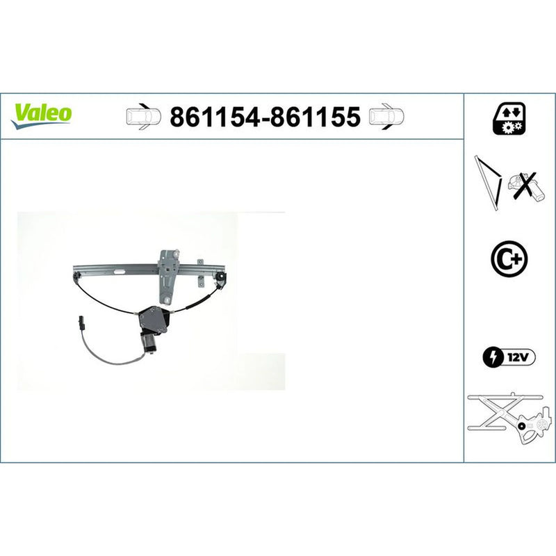 Valeo Electric Window Regulator Lifter Right F 861155