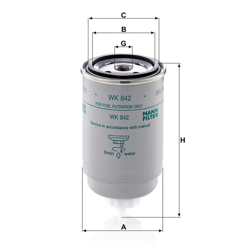MANN-FILTER Fuel Filter Element WK 842