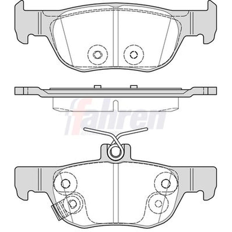 Fahren Rear Brake Pad Set fits Mazda 3 2018-2021 1.5 1.8 2.0