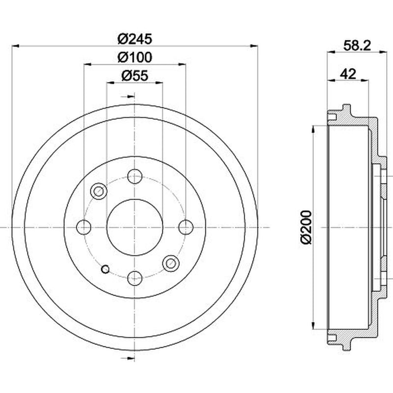 Mintex Brake Drum Assembly Rear MBD207